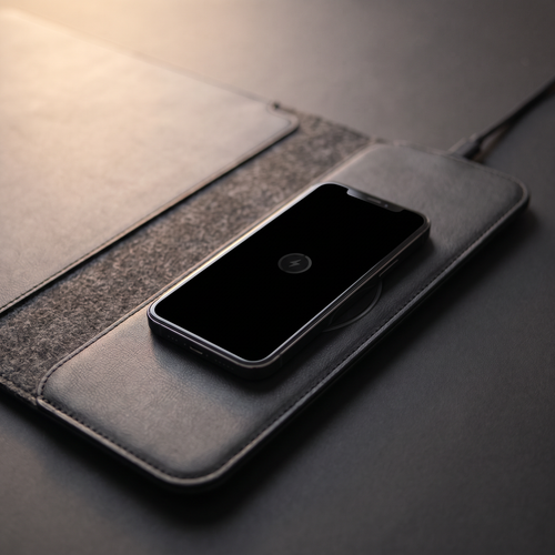 DeskDockPro | Laptop Sleeve mit wireless Charging und professionellem Design