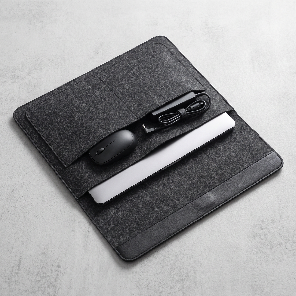 DeskDockPro | Laptop Sleeve mit wireless Charging und professionellem Design