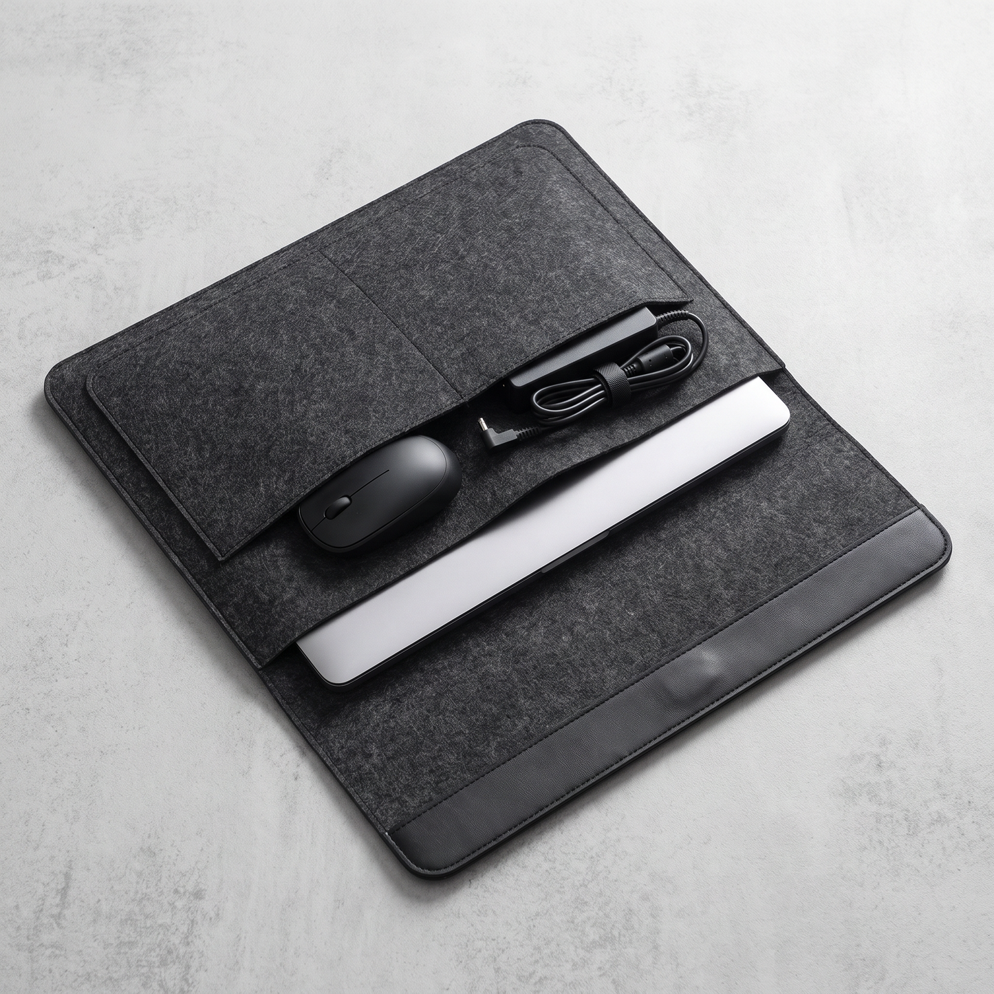 DeskDockPro | Laptop Sleeve mit wireless Charging und professionellem Design