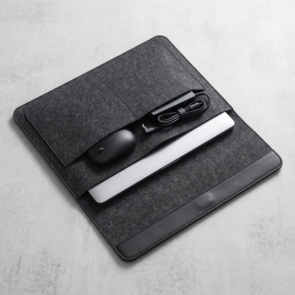 DeskDockPro | Laptop Sleeve mit wireless Charging und professionellem Design
